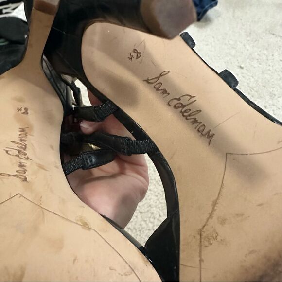 Sam Edelman black strappy going out heels - Picture 10 of 11